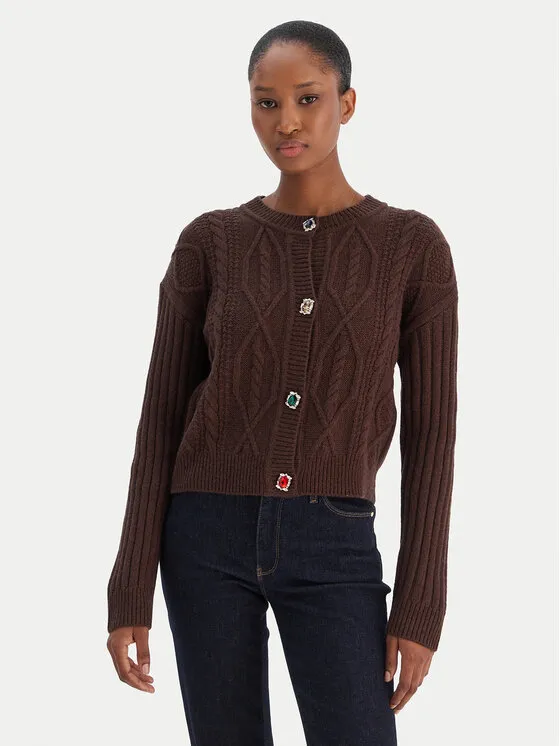 Ζακέτα · Καφέ · Regular Fit