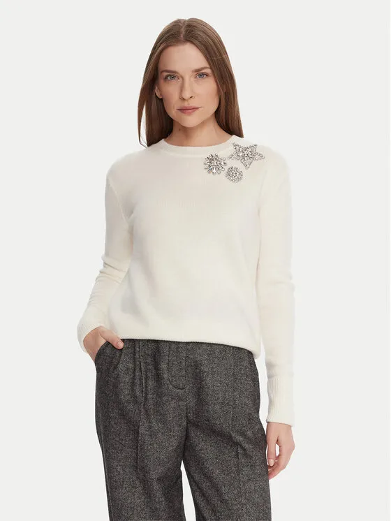 Πουλόβερ · Εκρού · Regular Fit