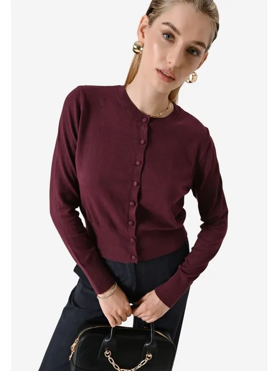Ζακέτα · Μπορντό · Regular Fit