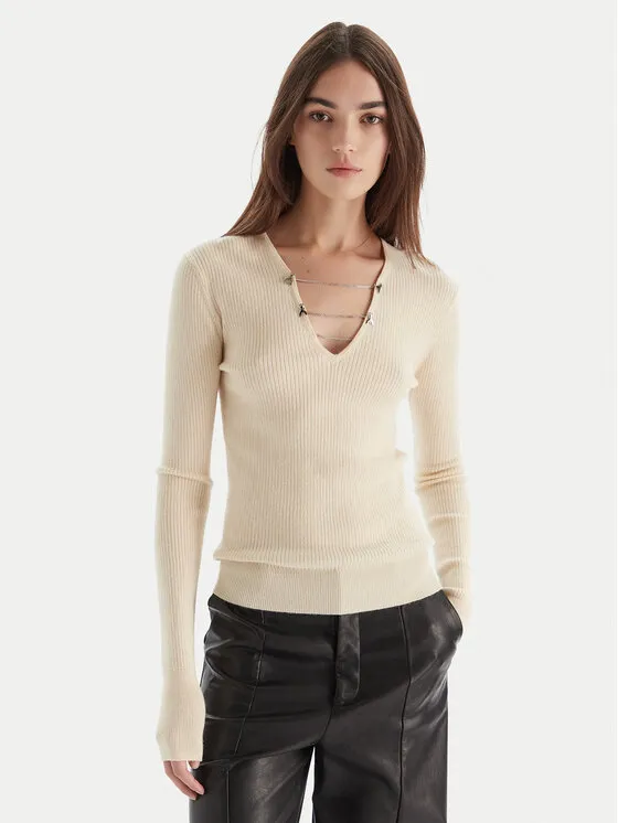 Πουλόβερ · Εκρού · Regular Fit