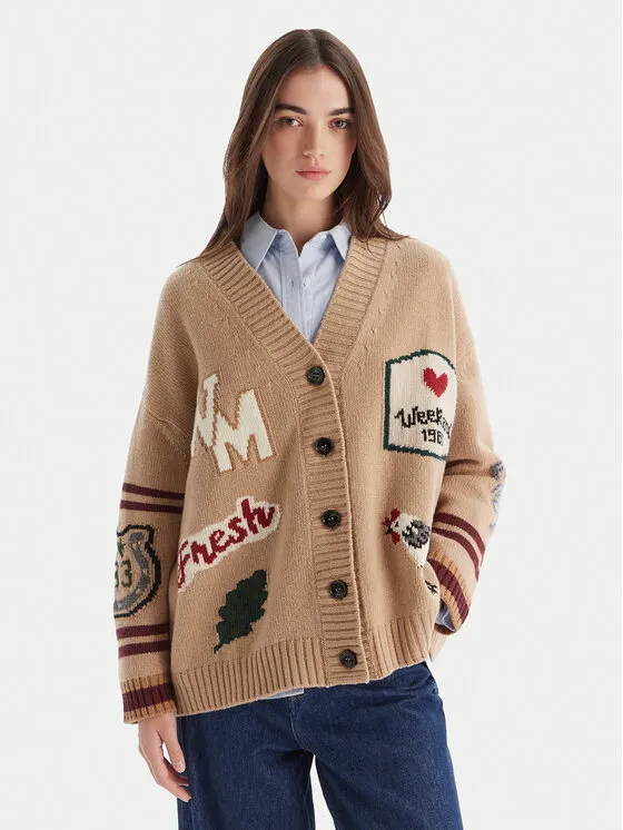 Ζακέτα · Μπεζ · Relaxed Fit