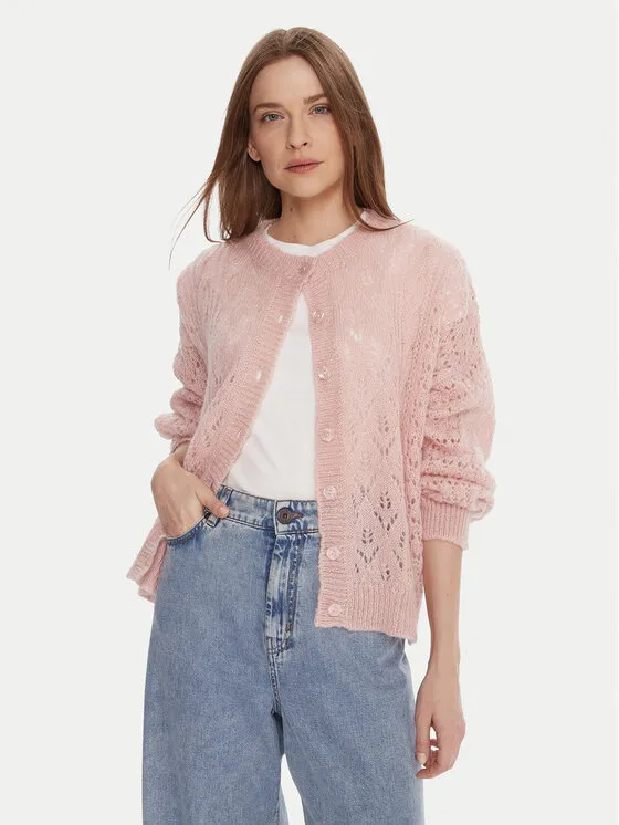 Ζακέτα · Ροζ · Relaxed Fit