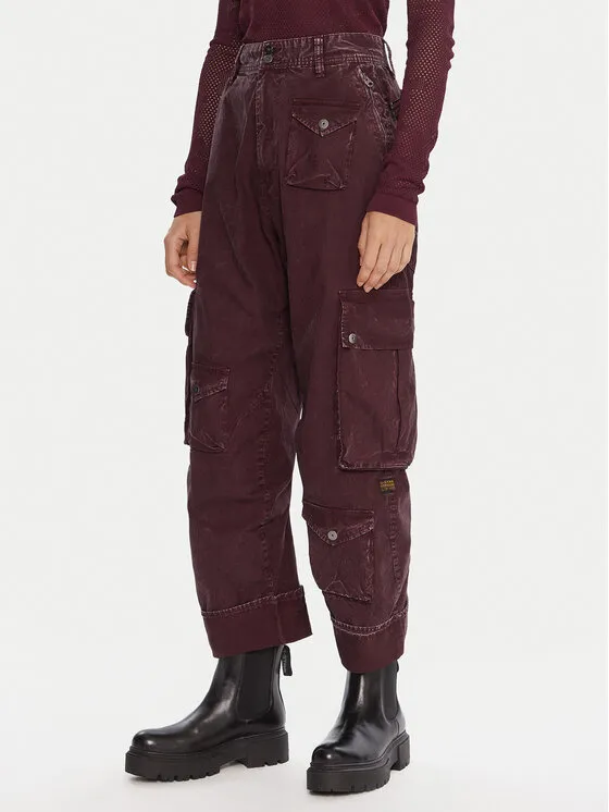 Παντελόνι υφασμάτινο · Μωβ · Relaxed Fit
