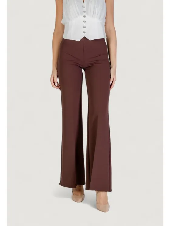 Rinascimento Παντελόνι Palazzo · Καφέ · Regular Fit