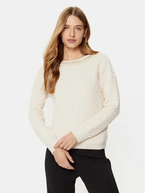 Πουλόβερ · Εκρού · Regular Fit