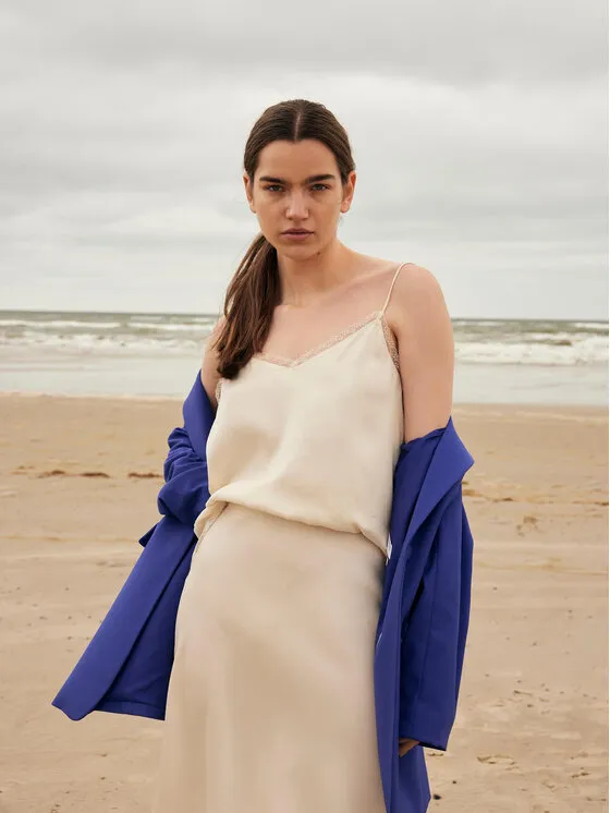 Selected Femme Φούστα midi · Γκρι