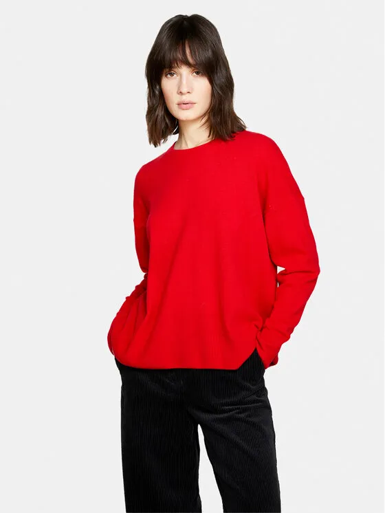 Sisley Πουλόβερ · Κόκκινο · Relaxed Fit