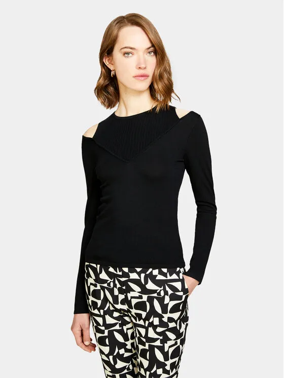 Sisley Πουλόβερ · Μαύρο · Slim Fit