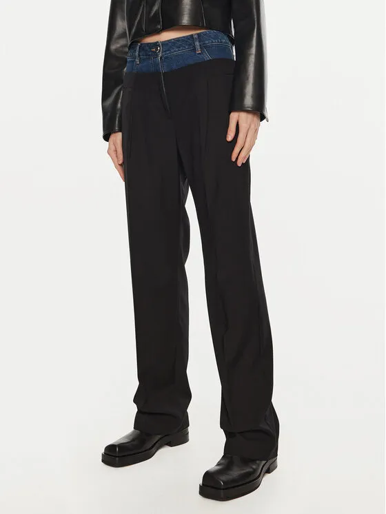 Sisley Παντελόνι υφασμάτινο · Μαύρο · Regular Fit