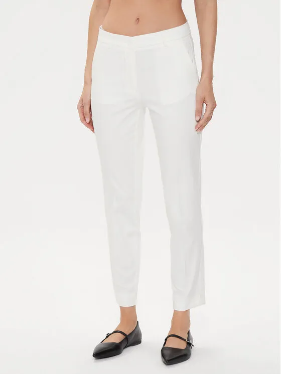 Sisley Παντελόνι υφασμάτινο · Εκρού · Regular Fit