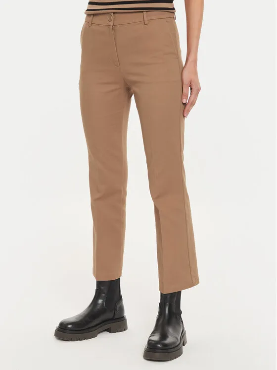 Sisley Παντελόνι υφασμάτινο · Καφέ · Slim Fit