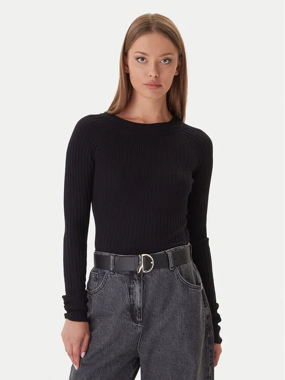 Πουλόβερ · Μαύρο · Slim Fit