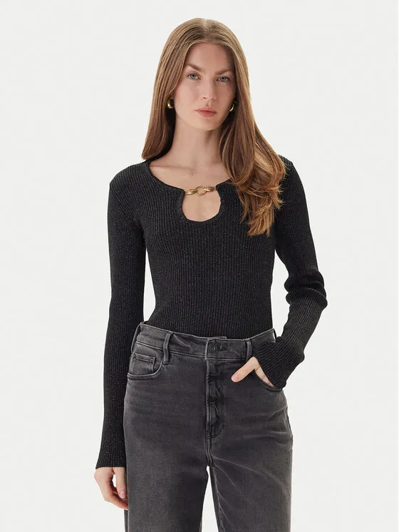 Πουλόβερ · Μαύρο · Slim Fit