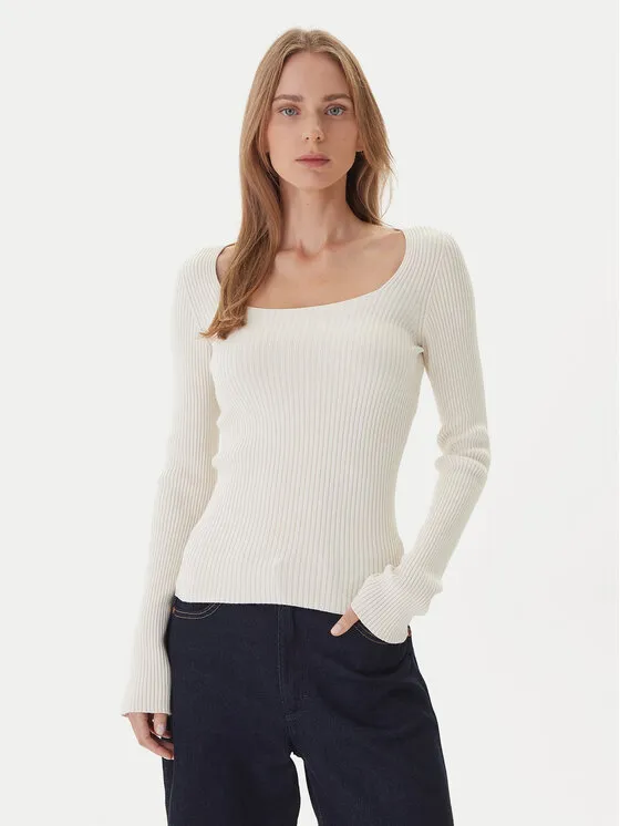 Πουλόβερ · Εκρού · Slim Fit