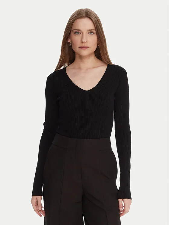 Πουλόβερ · Μαύρο · Slim Fit