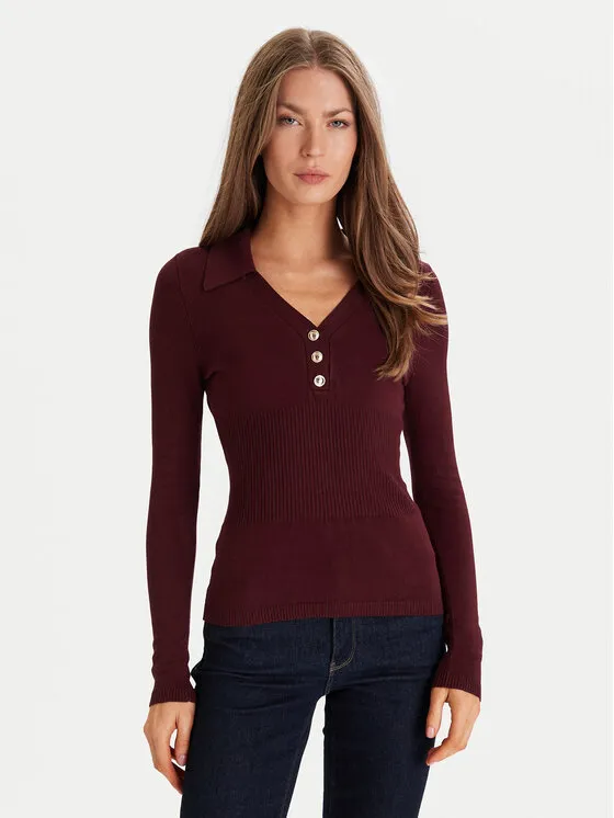 Πουλόβερ · Μπορντό · Slim Fit