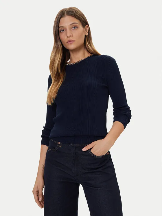 Πουλόβερ · Σκούρο μπλε · Slim Fit