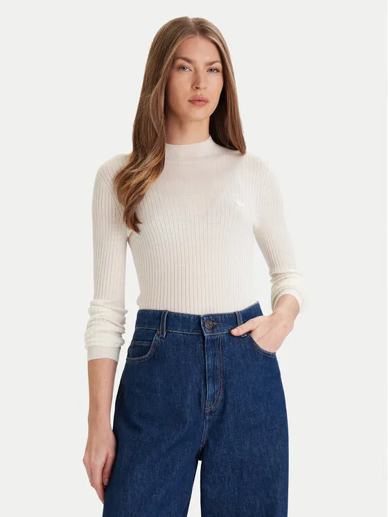 Πουλόβερ · Εκρού · Slim Fit