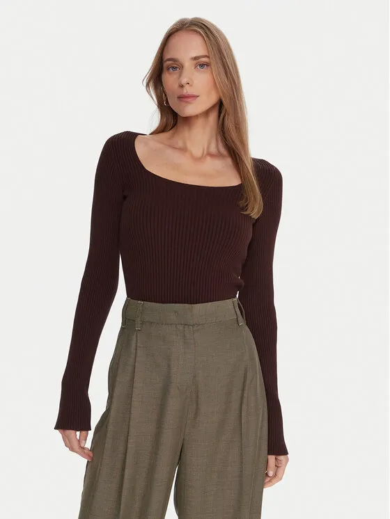 Πουλόβερ · Καφέ · Slim Fit