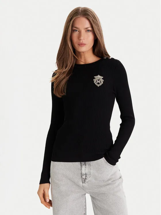 Πουλόβερ · Μαύρο · Slim Fit