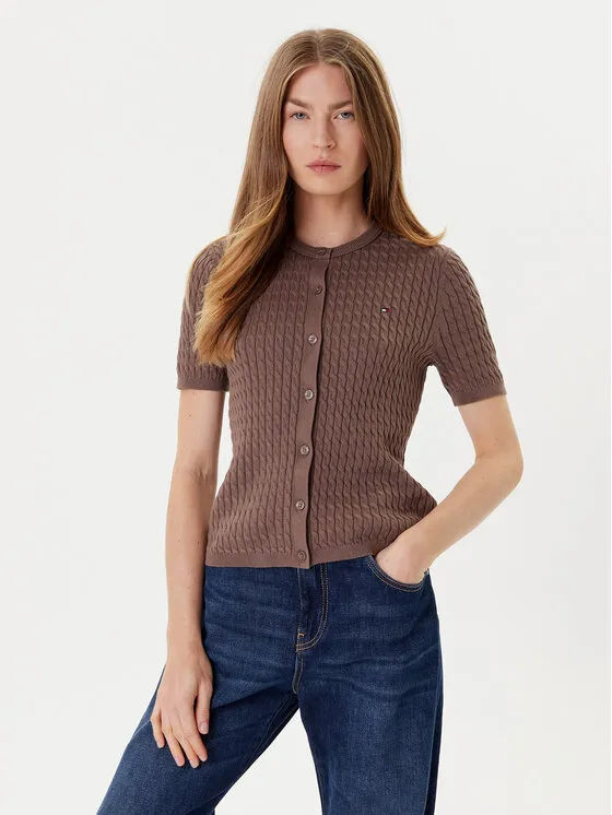 Ζακέτα · Καφέ · Slim Fit