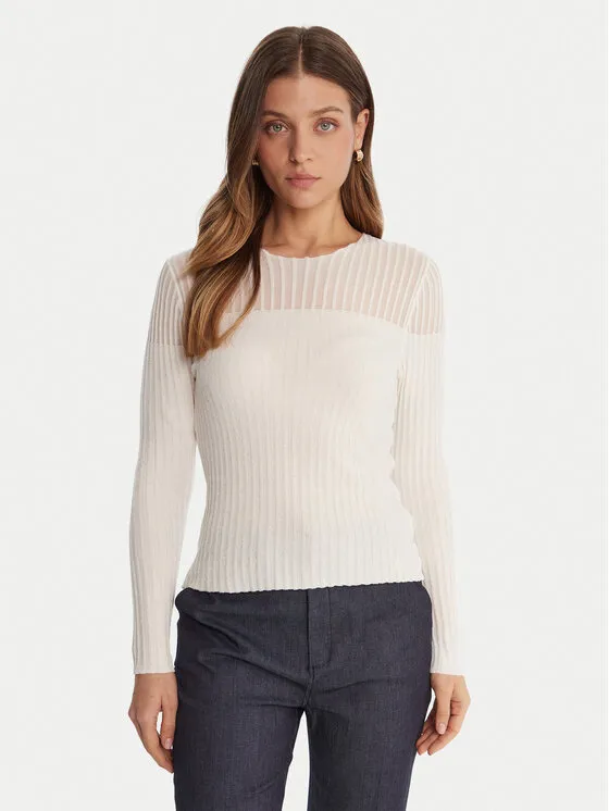 Πουλόβερ · Εκρού · Slim Fit