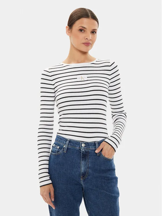 Πουλόβερ · Λευκό · Slim Fit
