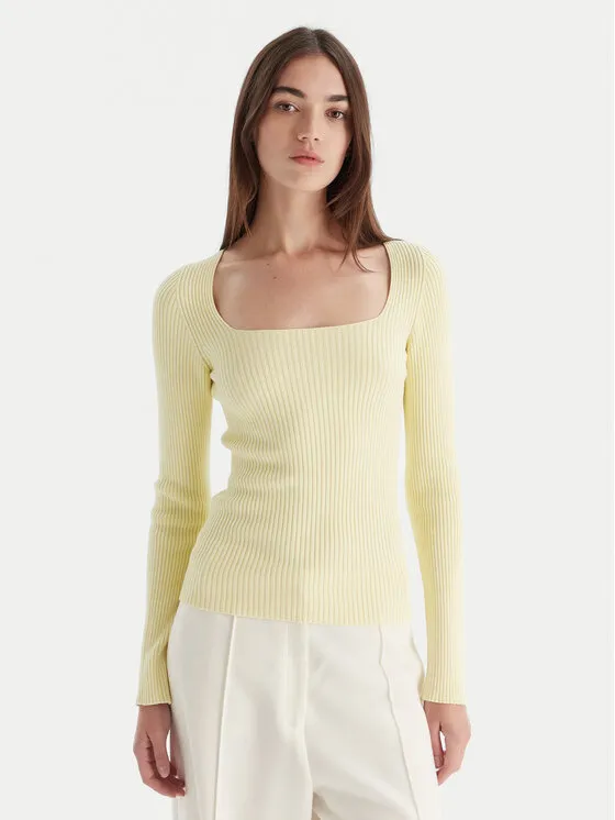 Πουλόβερ · Κίτρινο · Slim Fit