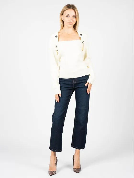 Πουλόβερ · Εκρού · Slim Fit