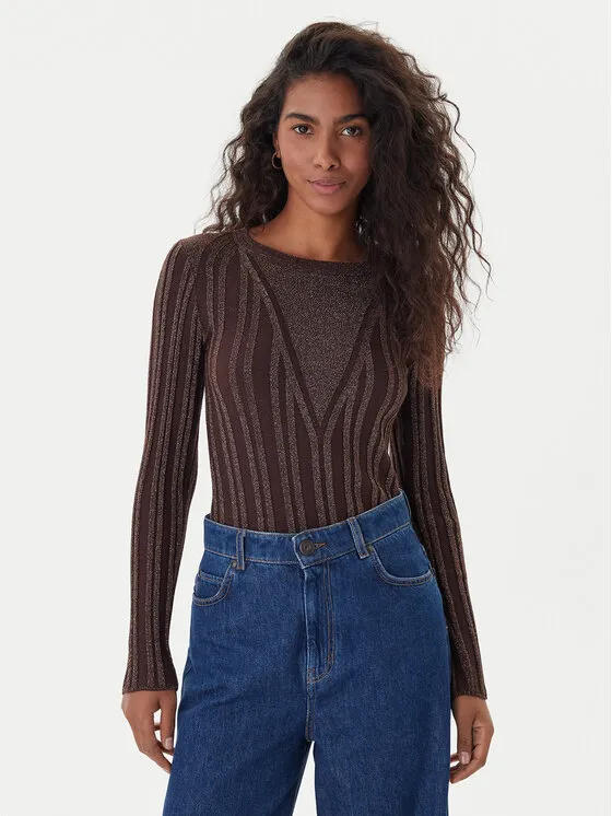 Πουλόβερ · Καφέ · Slim Fit