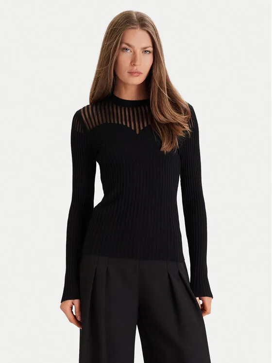 Πουλόβερ · Μαύρο · Slim Fit