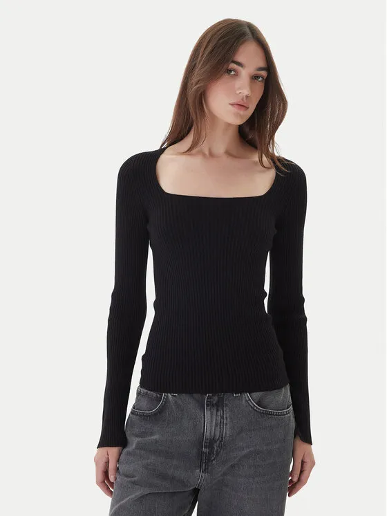 Πουλόβερ · Μαύρο · Slim Fit