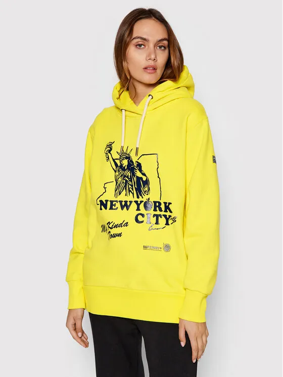 Superdry Μπλούζα · Κίτρινο · Relaxed Fit