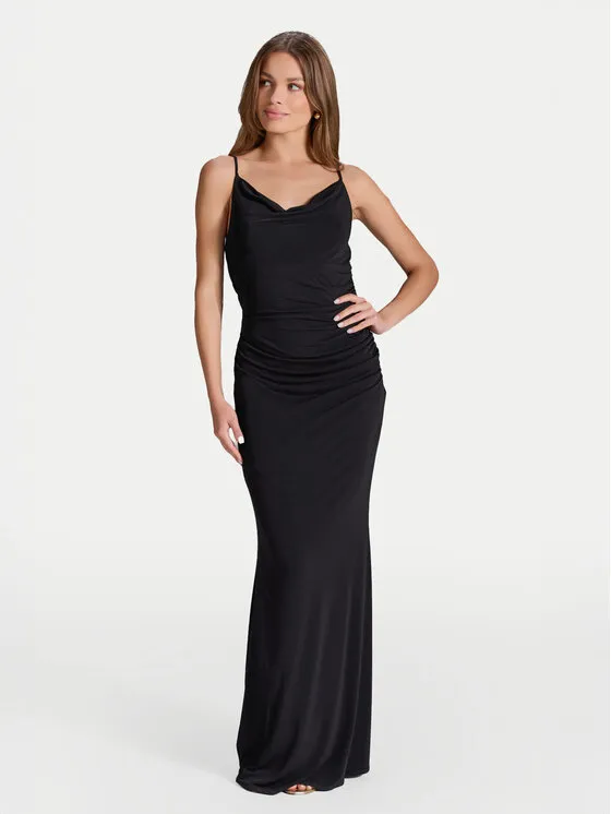 Swing Φόρεμα βραδινό · Μαύρο · Maxi