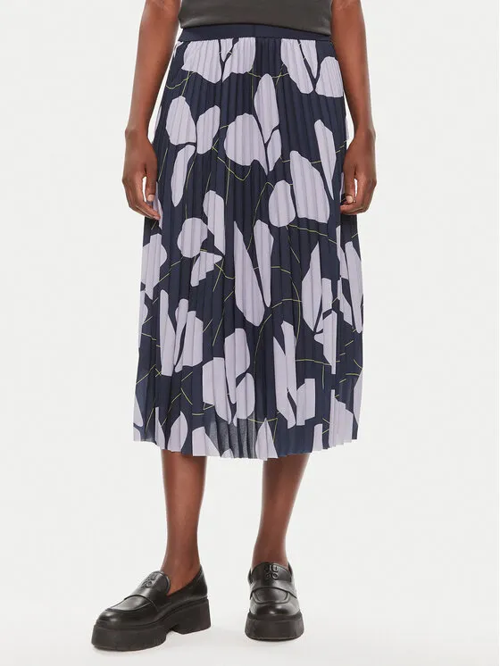Tamaris Apparel Πλισέ φούστα · Σκούρο μπλε · Midi