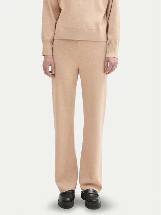 Tom Tailor Denim Πλεκτό παντελόνι · Μπεζ · Regular Fit