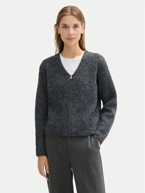 Tom Tailor Denim Ζακέτα · Γκρι · Relaxed Fit