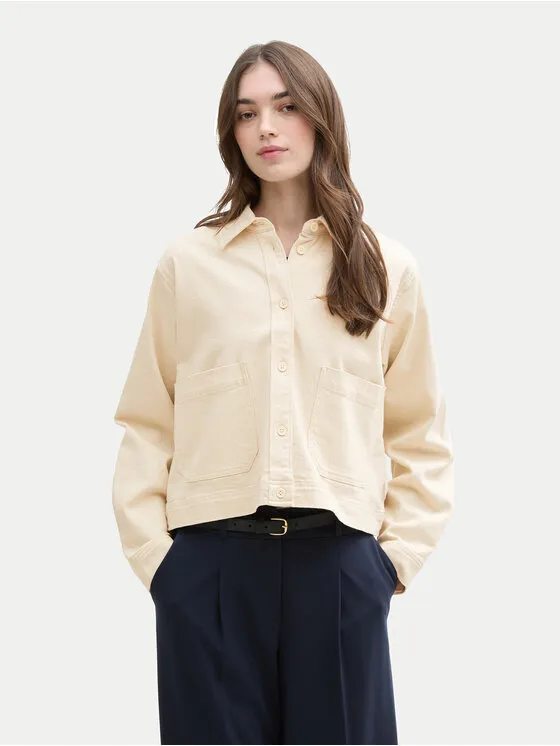 Tom Tailor Denim Τζιν μπουφάν · Μπεζ