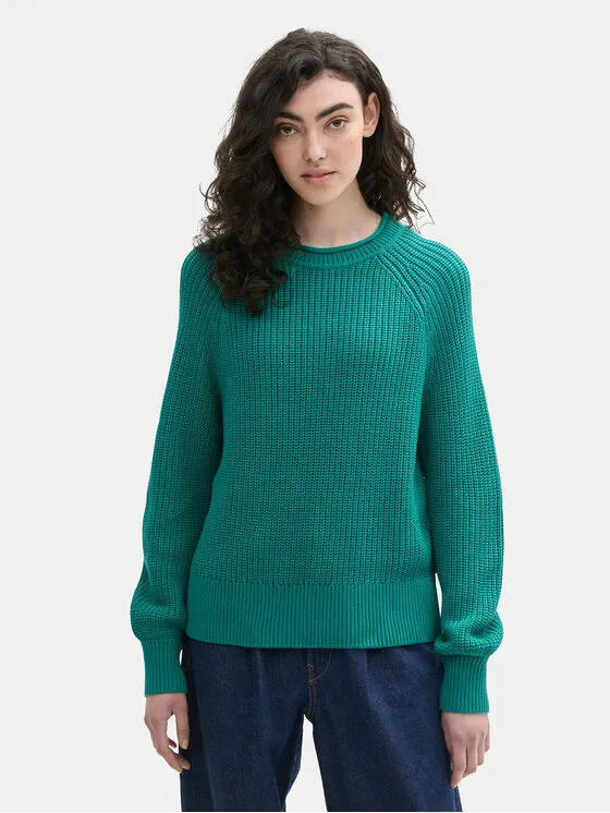 Tom Tailor Denim Πουλόβερ · Πράσινο · Regular Fit