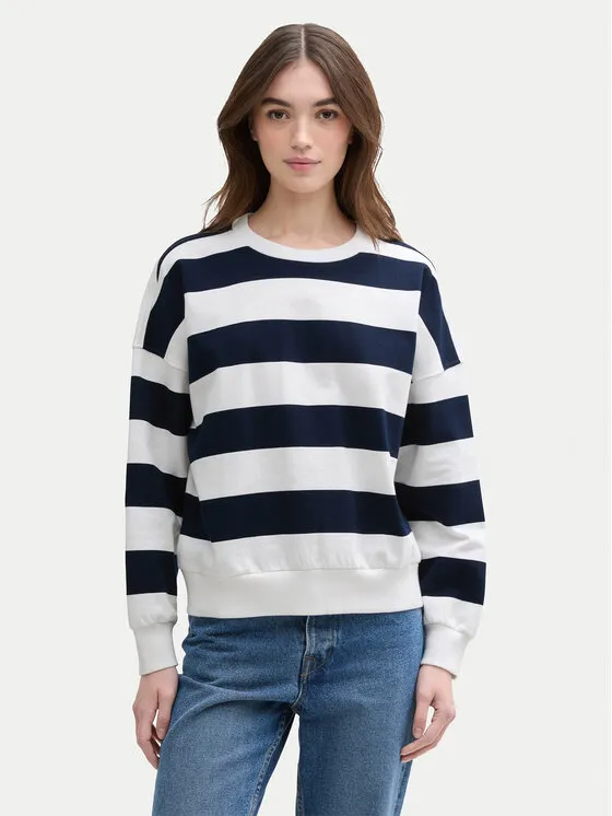 Tom Tailor Denim Μπλούζα · Σκούρο μπλε · Regular Fit