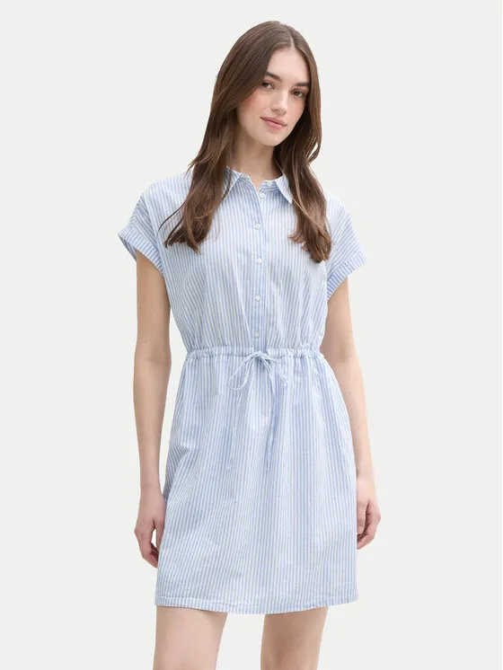 Tom Tailor Denim Φόρεμα πουκάμισο · Μπλε · Mini