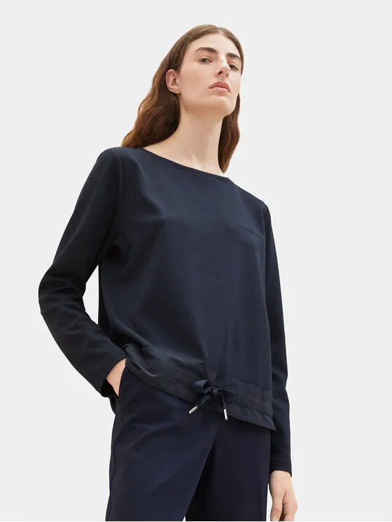 Tom Tailor Μπλούζα · Σκούρο μπλε · Regular Fit