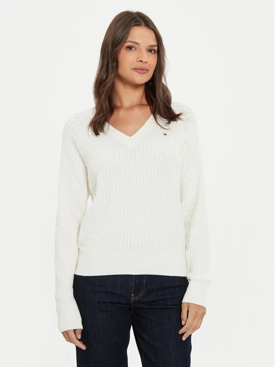 Tommy Hilfiger Πουλόβερ · Εκρού · Regular Fit