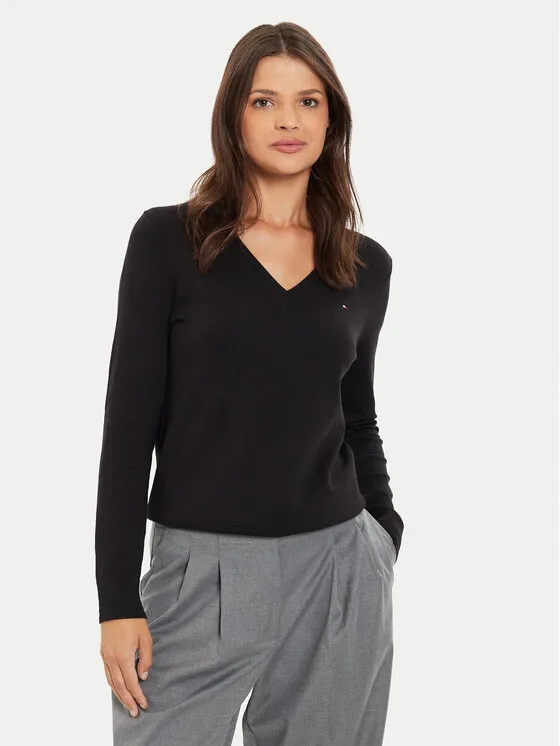 Tommy Hilfiger Πουλόβερ · Μαύρο · Regular Fit