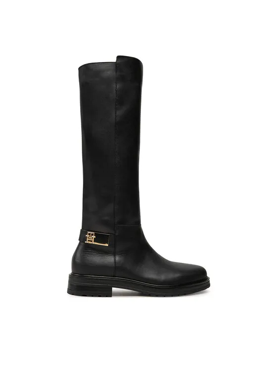 Tommy Hilfiger Μπότες Ιππασίας · Μαύρο
