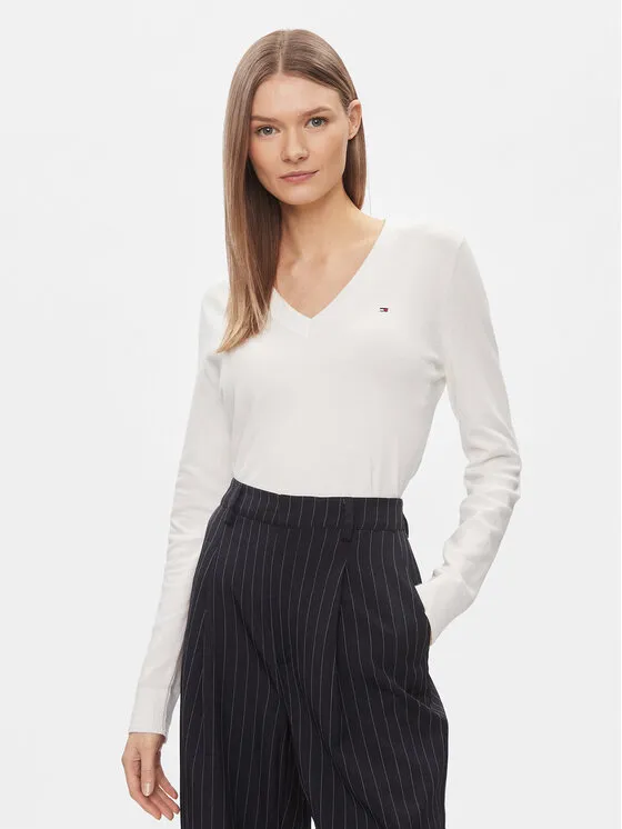 Tommy Hilfiger Πουλόβερ · Λευκό · Regular Fit
