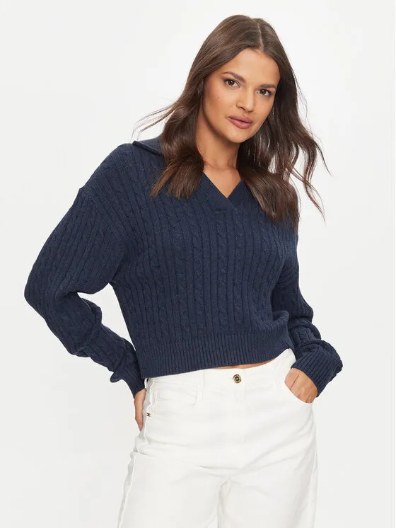 Tommy Jeans Πουλόβερ · Σκούρο μπλε · Regular Fit