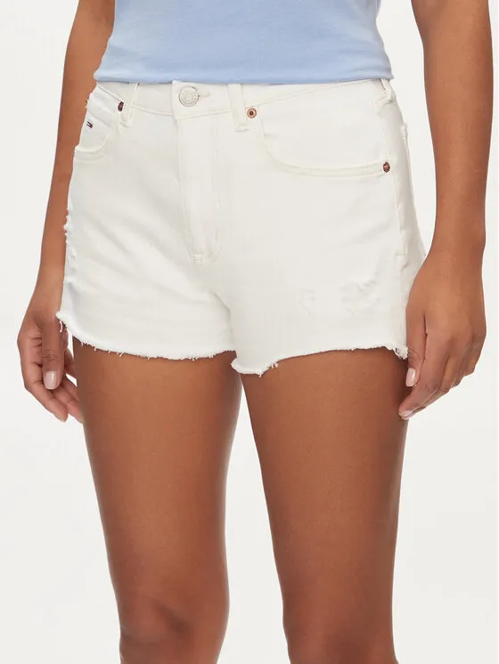 Tommy Jeans Τζιν σορτσάκια · Λευκό