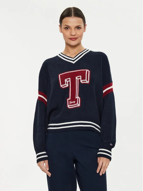 Tommy Jeans Πουλόβερ · Σκούρο μπλε · Oversize