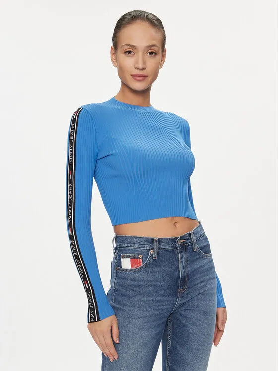 Tommy Jeans Πουλόβερ · Μπλε · Slim Fit